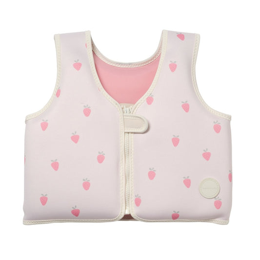 Kids Swim Vest 3-6 - Strawberry Sunshine Pink