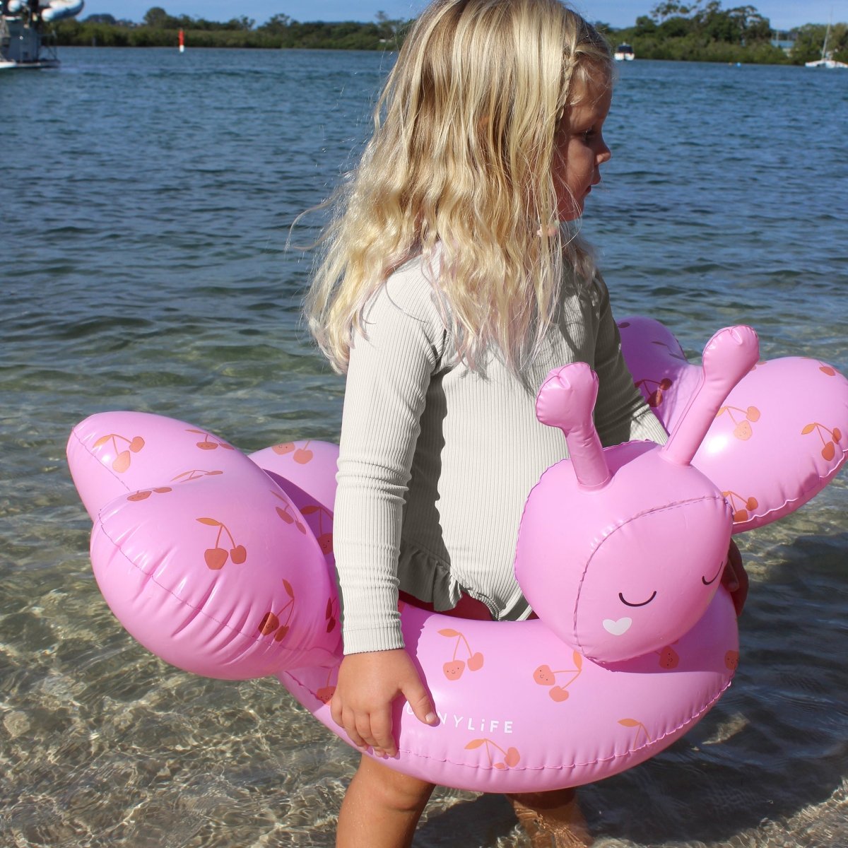 Kids Tube Pool Ring - Cotton Candy Pink