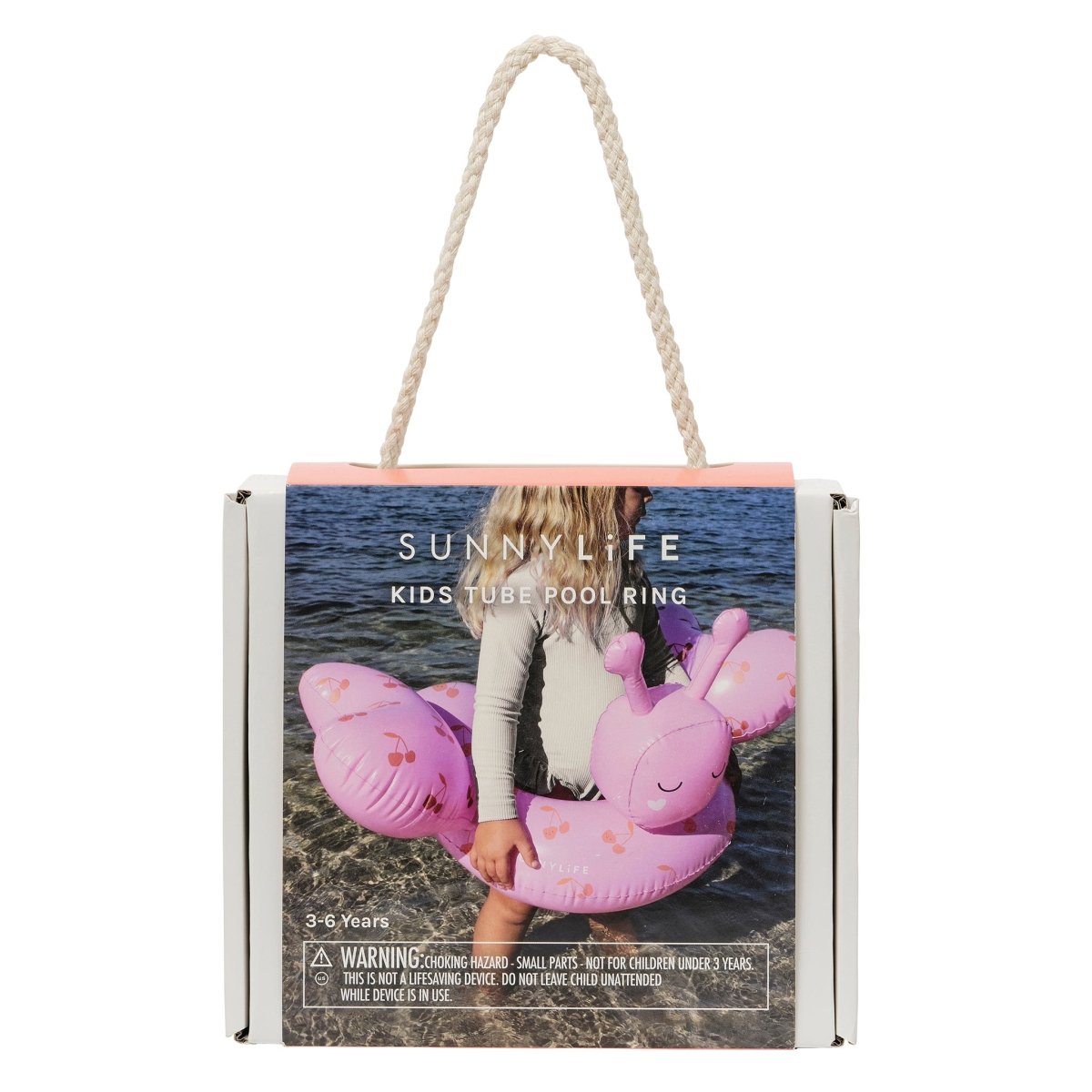 Kids Tube Pool Ring - Cotton Candy Pink