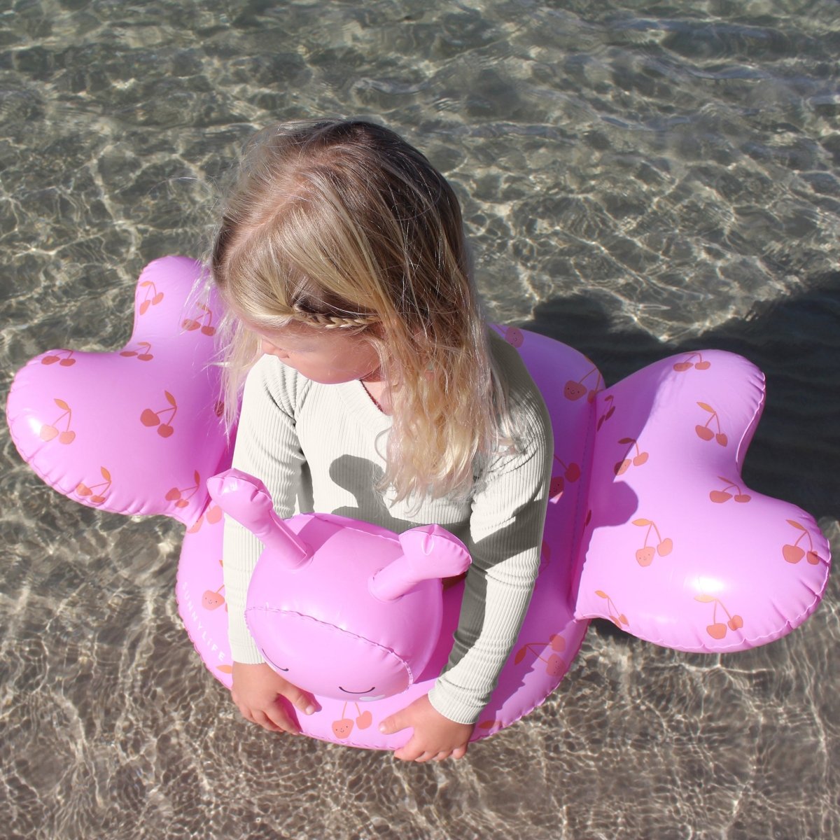 Kids Tube Pool Ring - Cotton Candy Pink