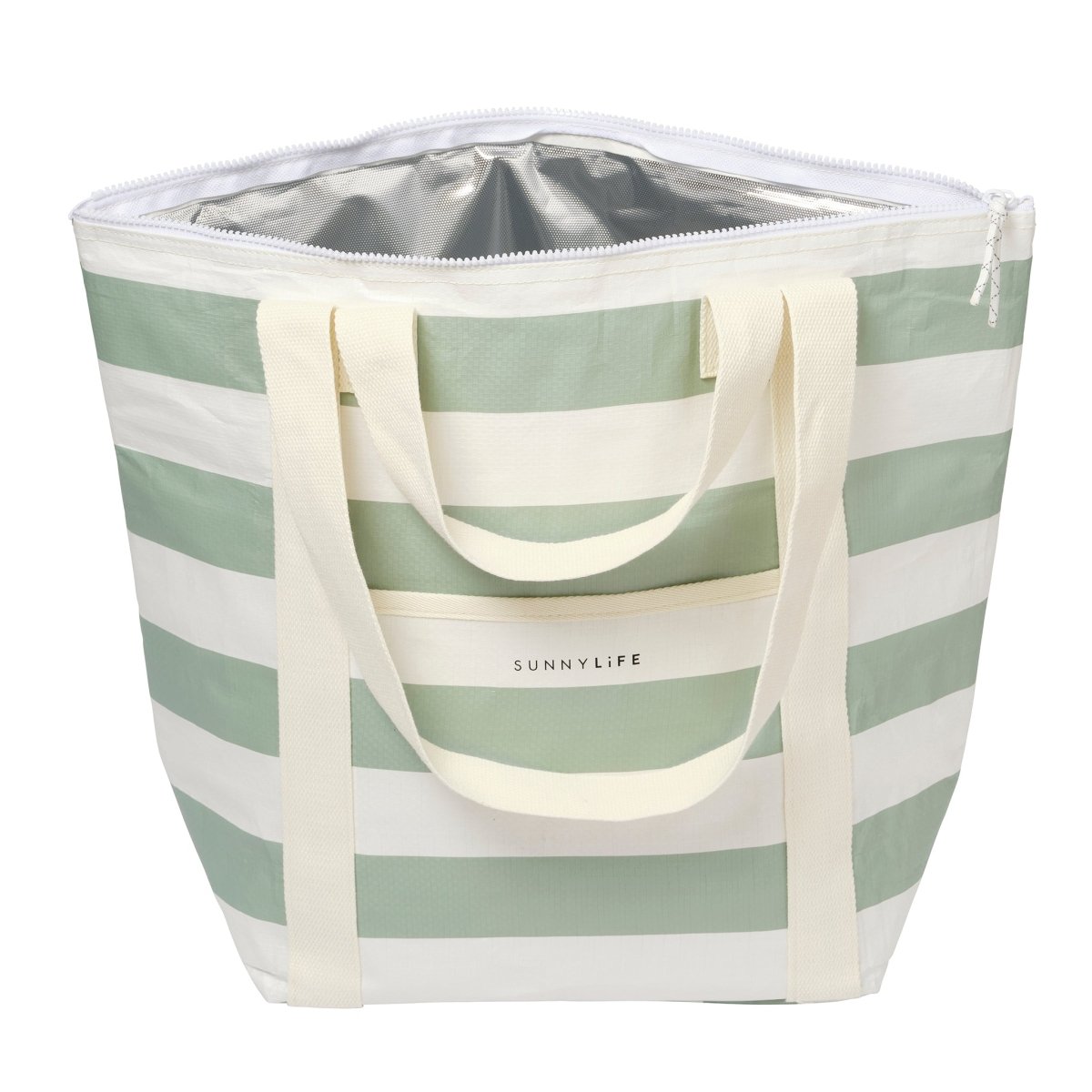 Light Cooler Tote - La Palma Sage Stripe