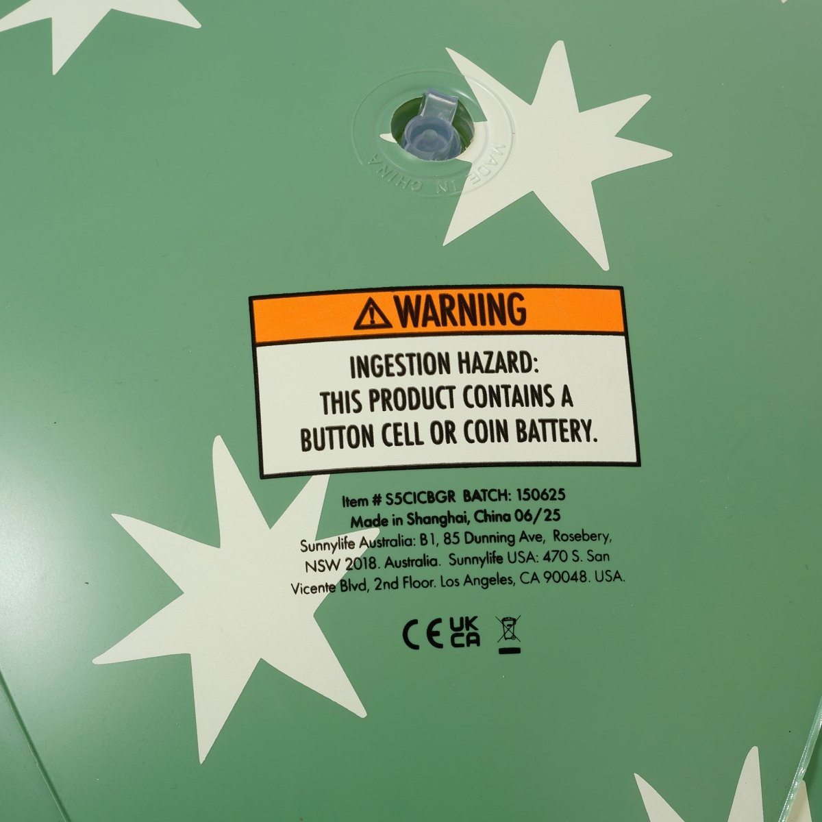 SUNNYLiFE Light Up Christmas Baubles Green Set of 3