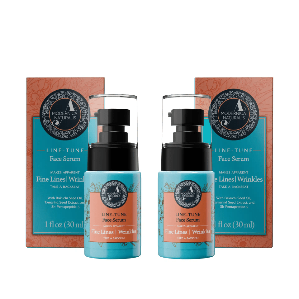 Line-Tune Face Serum – Reduces the Appearance of Fine Lines & Wrinkles – Hydrating Formula with Tamarind, Bakuchi, Arjuna, Guduchi & Peptides – Best Face Serum for Aging Skin with Fine Lines & Wrinkles - Pack of 2