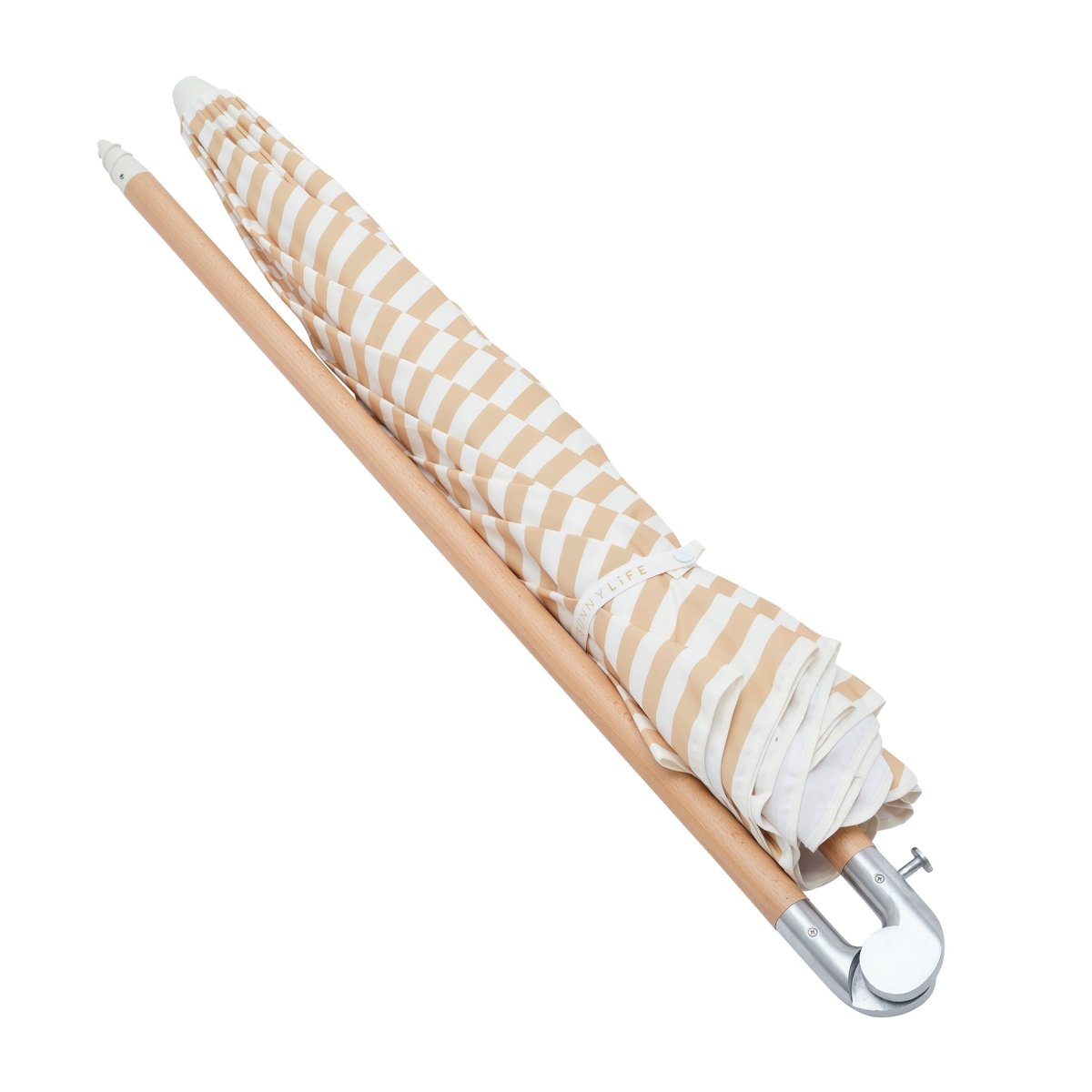 Luxe Beach Umbrella - Butternut Stripe