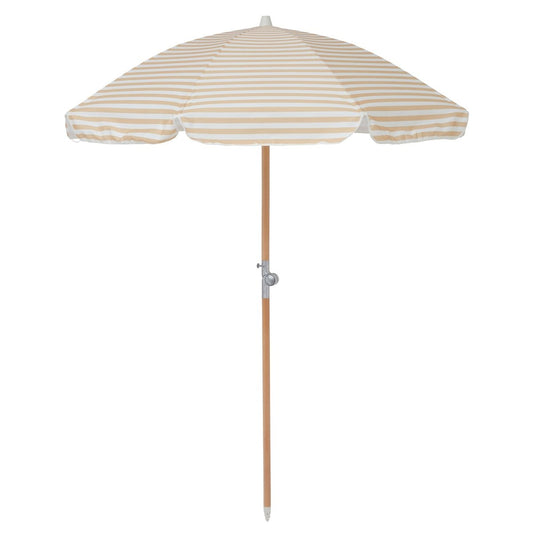 Luxe Beach Umbrella - Butternut Stripe
