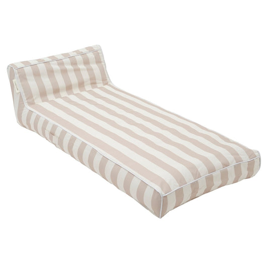 Luxe Lie-On Lounger - Oyster Stripe