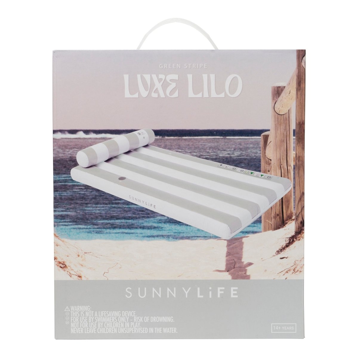 Luxe Lilo - Green Stripe