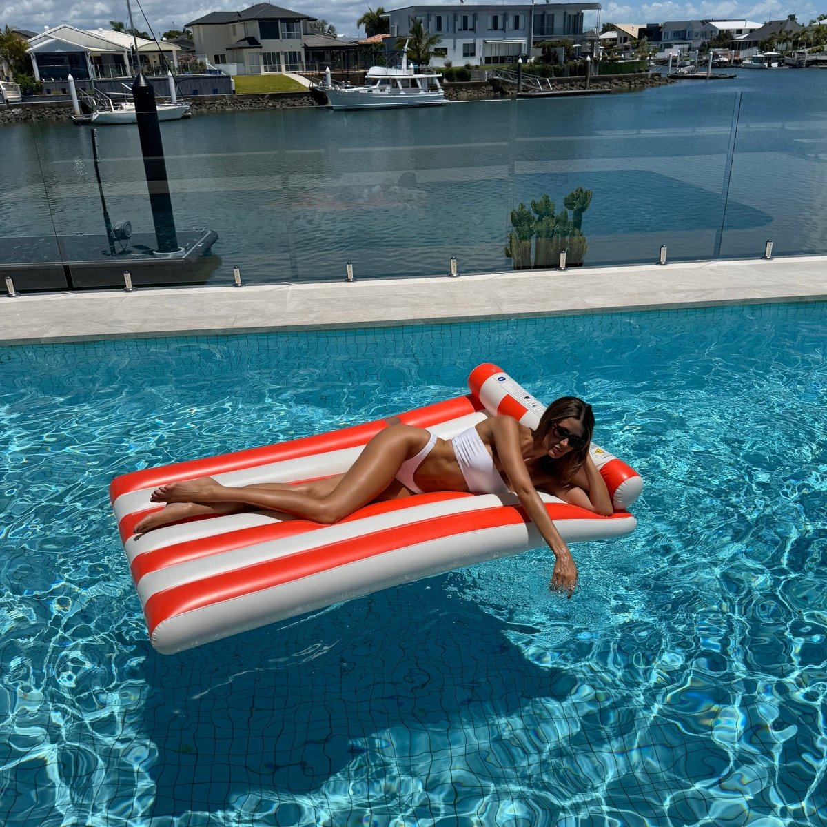Luxe Lilo - Red Stripe