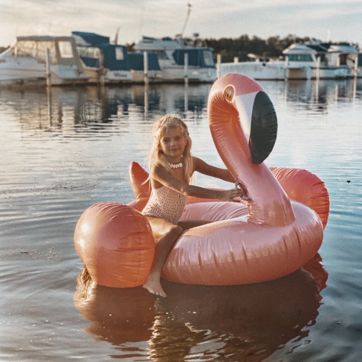 Luxe Ride-On Flamingo Float - Rose Gold
