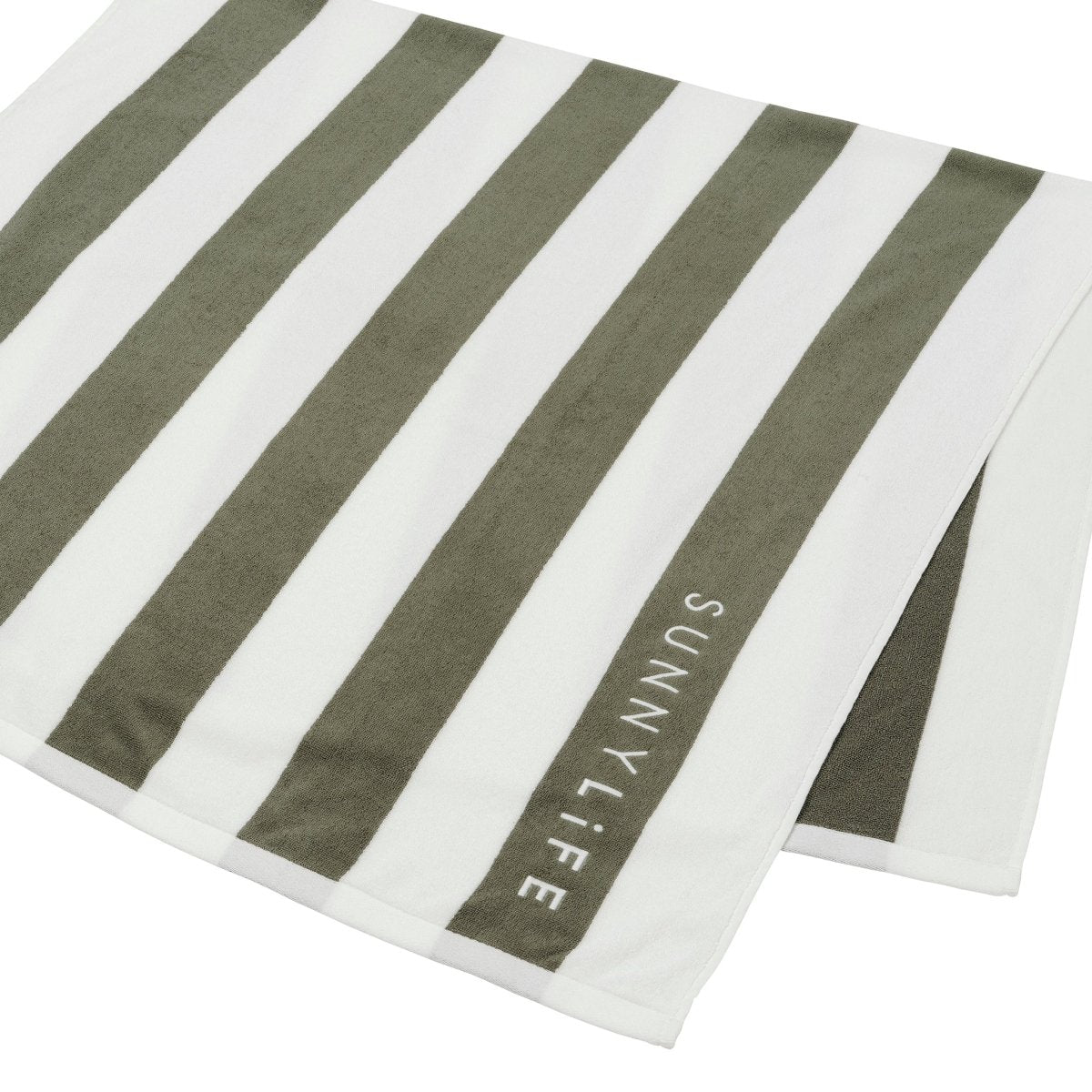 Luxe Towel - The Vacay Olive Stripe