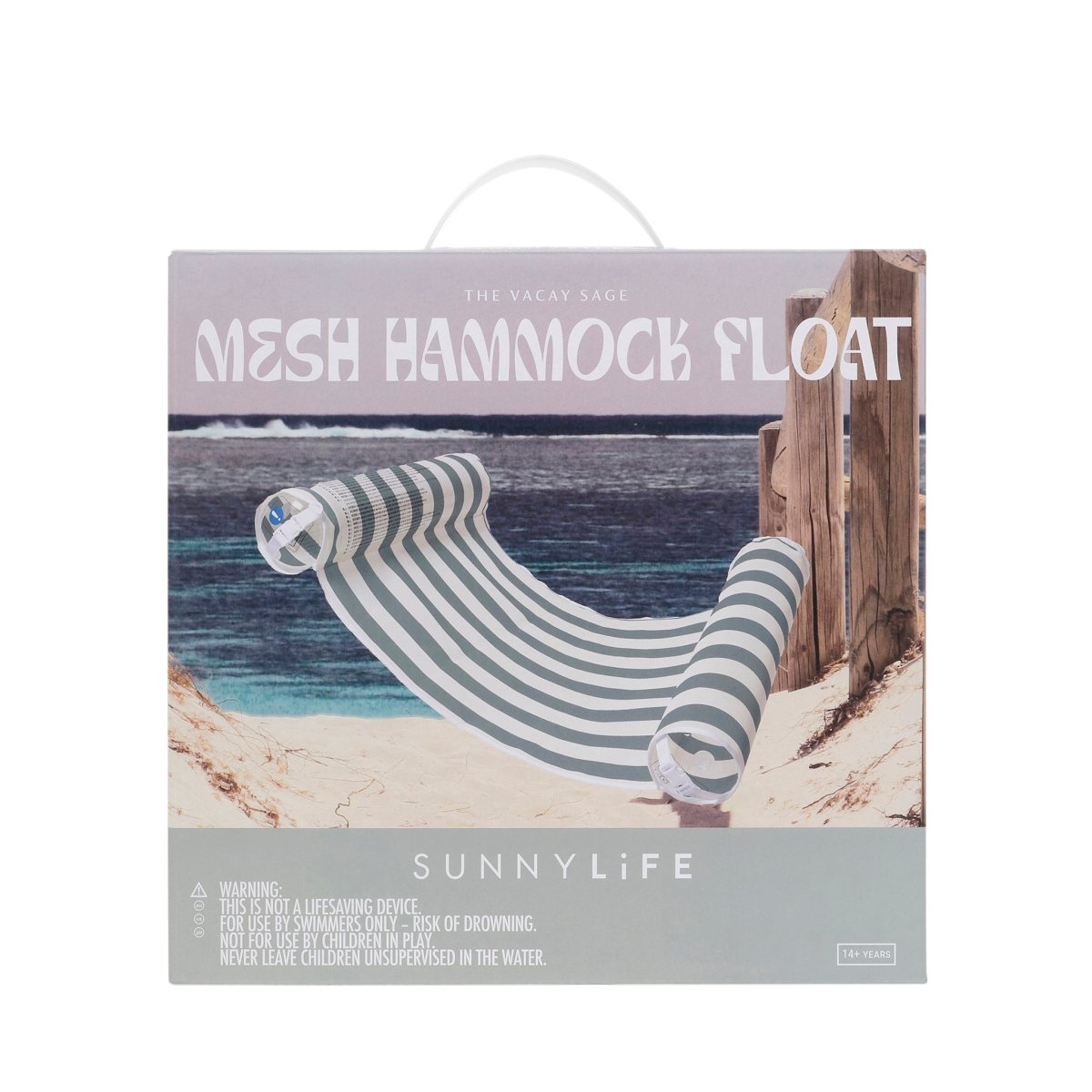 Mesh Hammock Float - The Vacay Olive Stripe