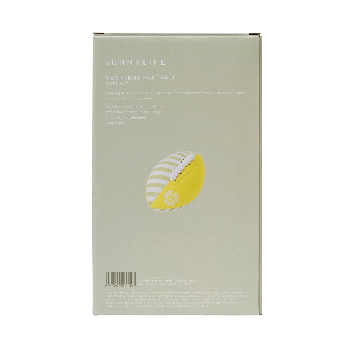Neoprene Football - Tides Out Neon Yellow
