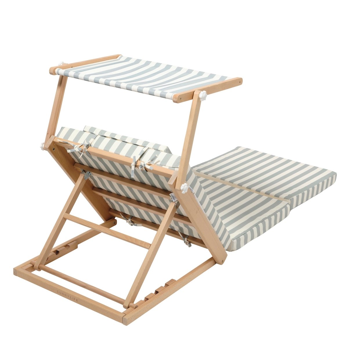 Pool House Daybed - La Palma Sage Stripe