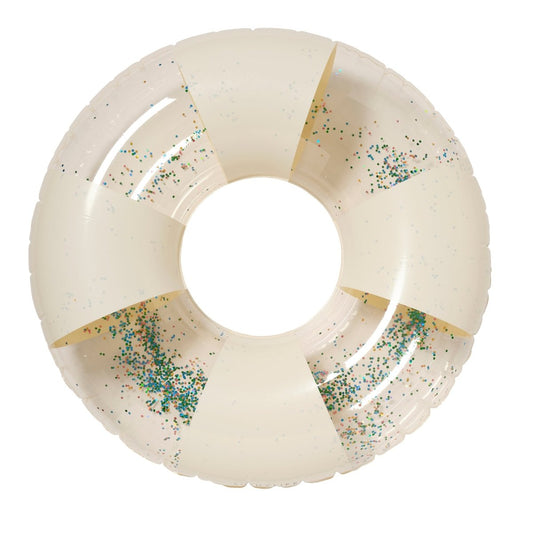 Tube Pool Ring - Cotton Candy Glitter
