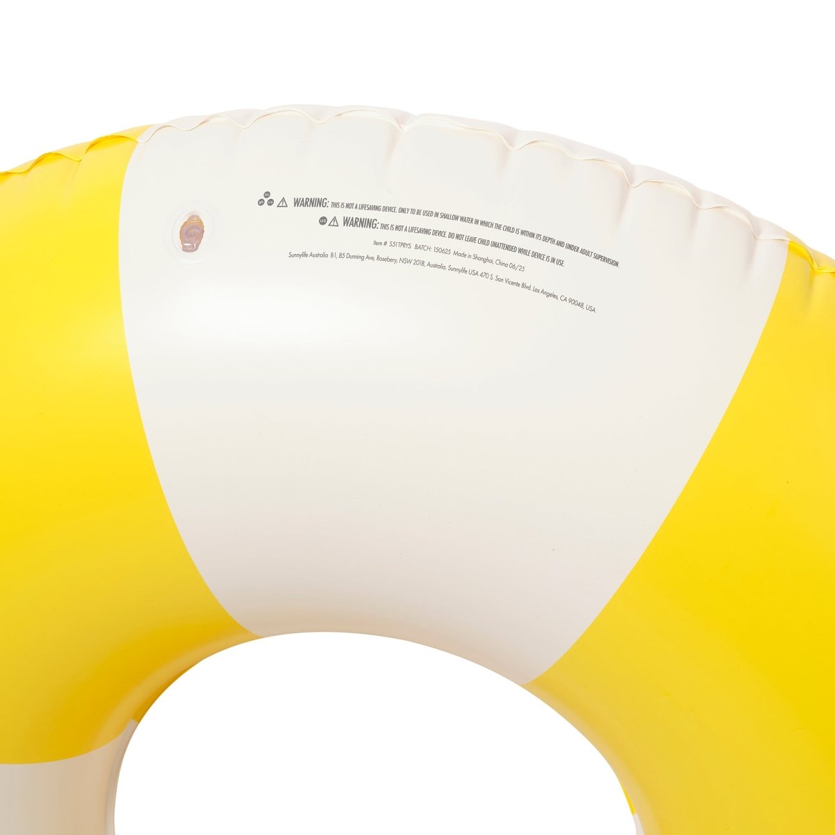 Pool Ring - Sunshine Yellow Stripe