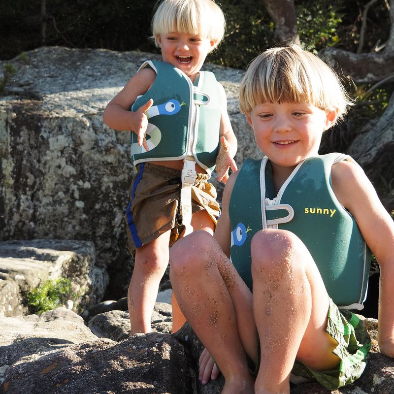 Kids Swim Vest 1-2 - Into the Jungle Green