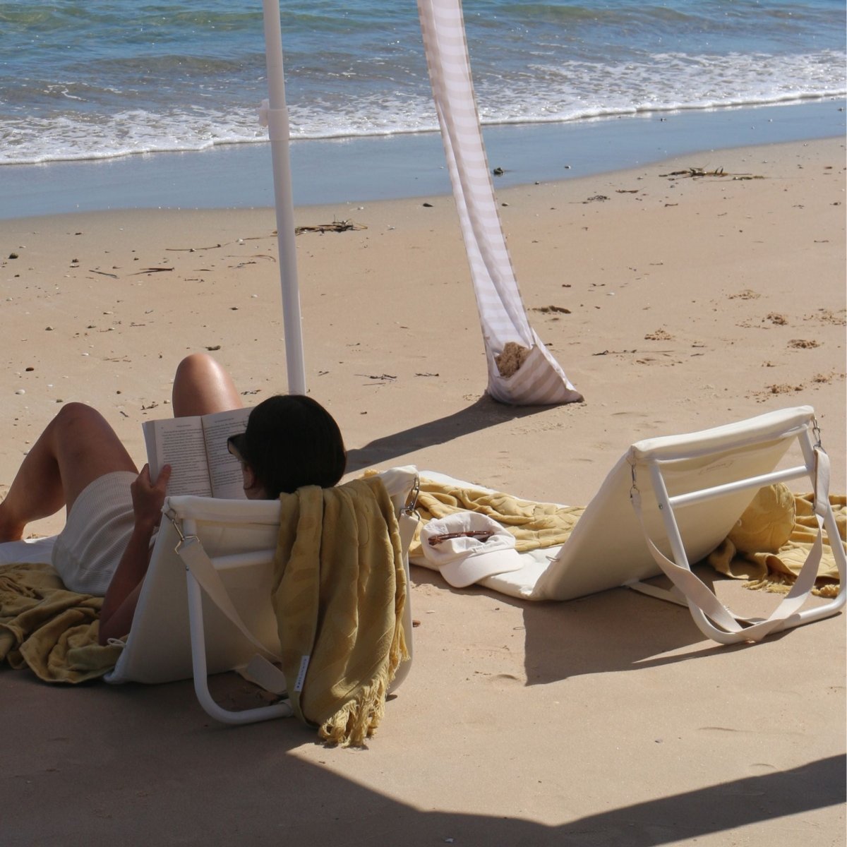 Reclining Beach Chair - Casa Cream