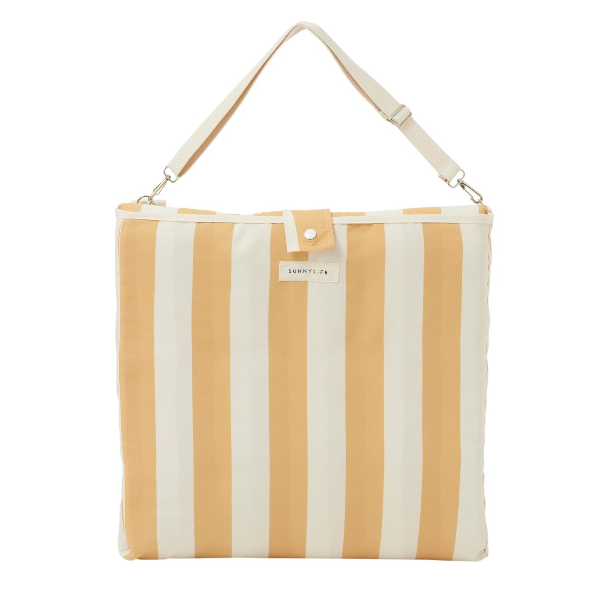 Reclining Beach Chair - Mango Bay Mustard Stripe