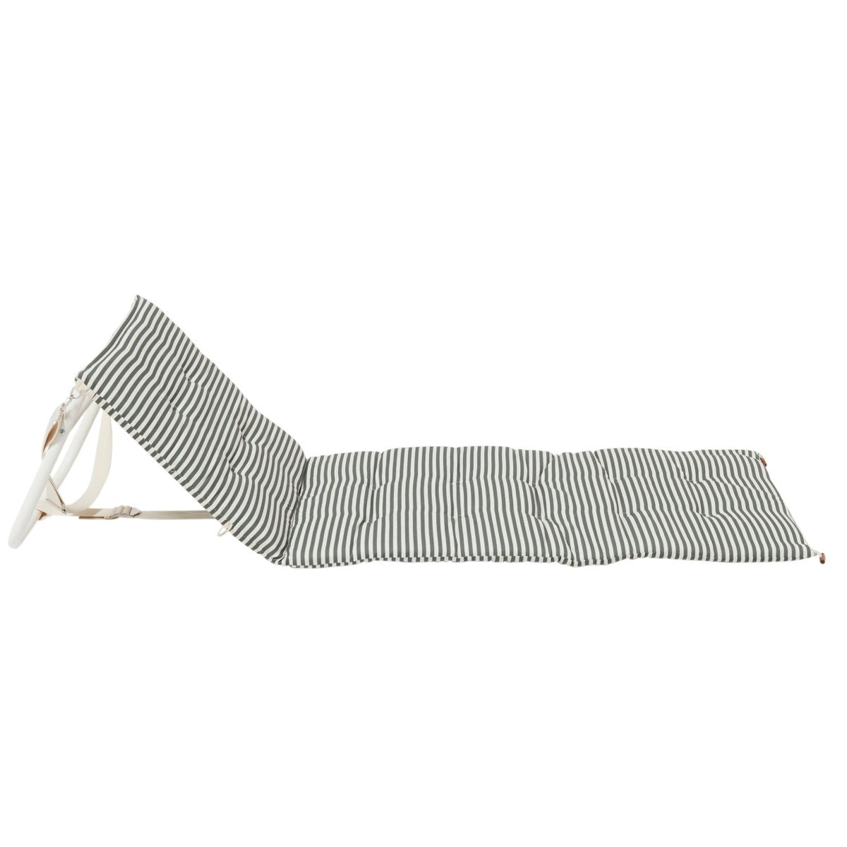 Reclining Beach Chair - The Vacay Olive Stripe