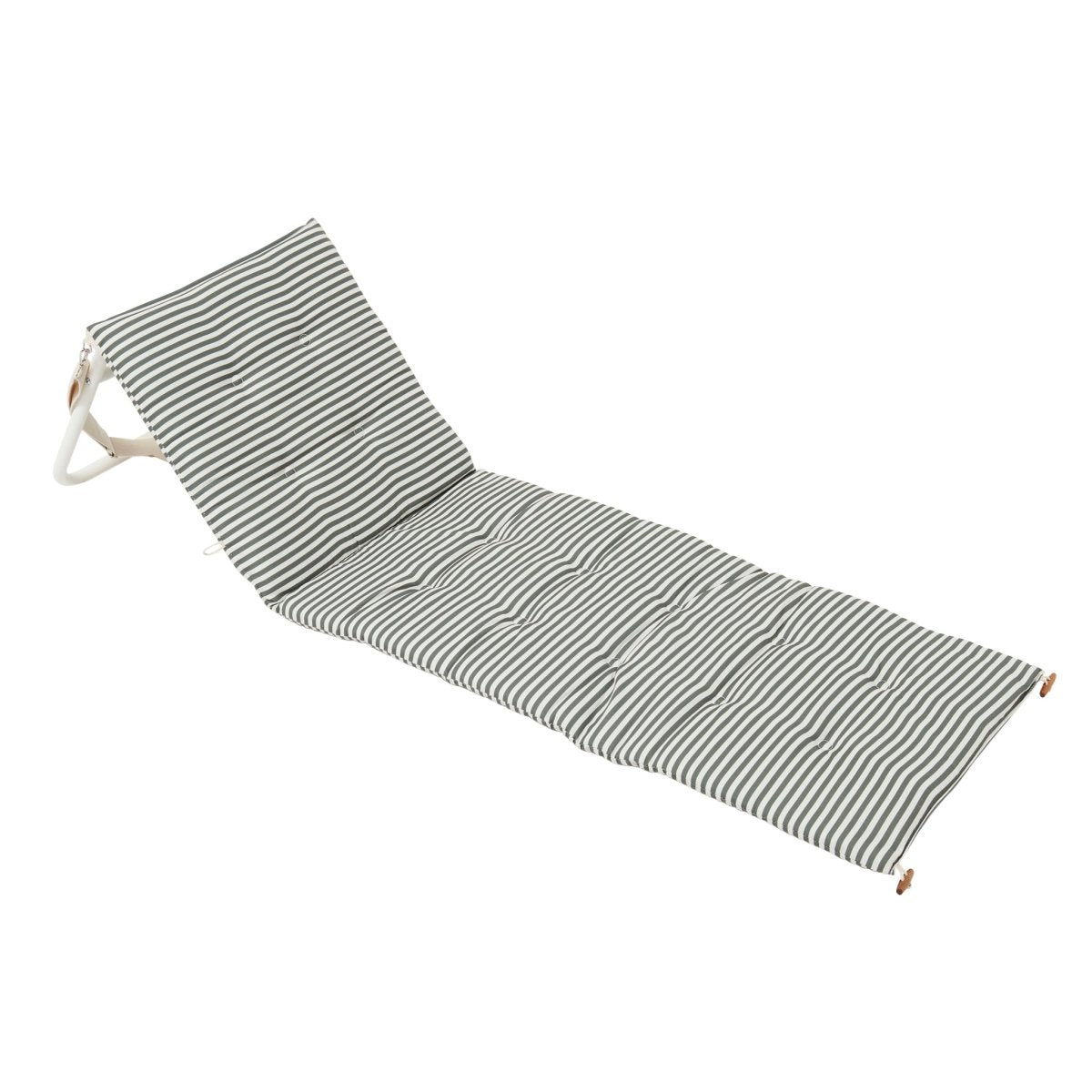 Reclining Beach Chair - The Vacay Olive Stripe