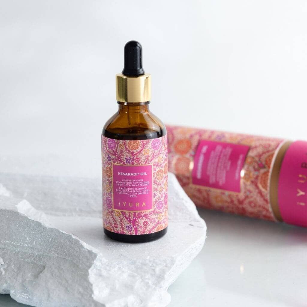 Saffron and Turmeric Body and Face Moisturizing Duo - Zafaloe Bright Moisture Hand and Body Lotion and Kesaradi Face Oil