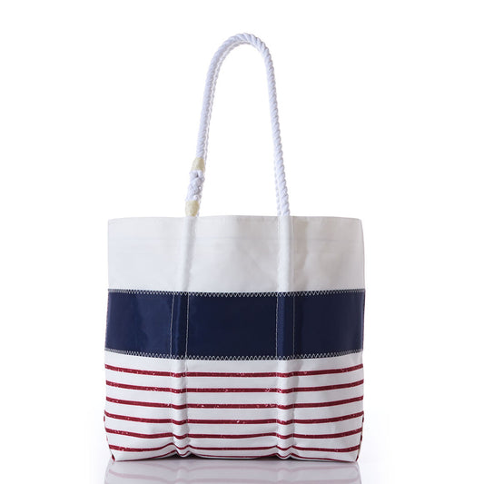 Red Mariner Stripe Medium Tote