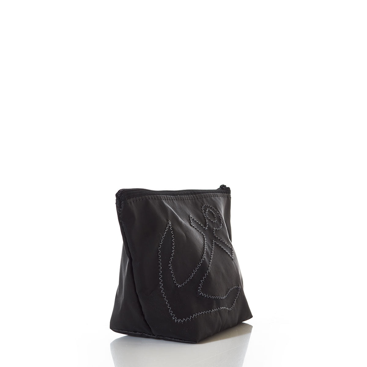 Black-on-Black Anchor Cosmetic Bag