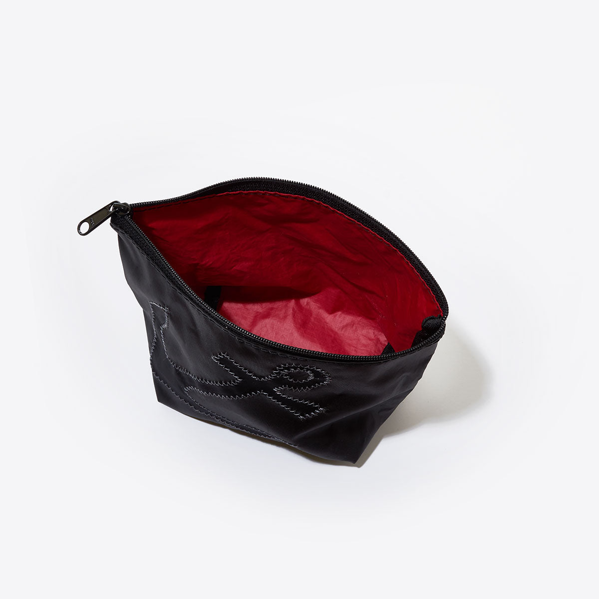 Black-on-Black Anchor Cosmetic Bag