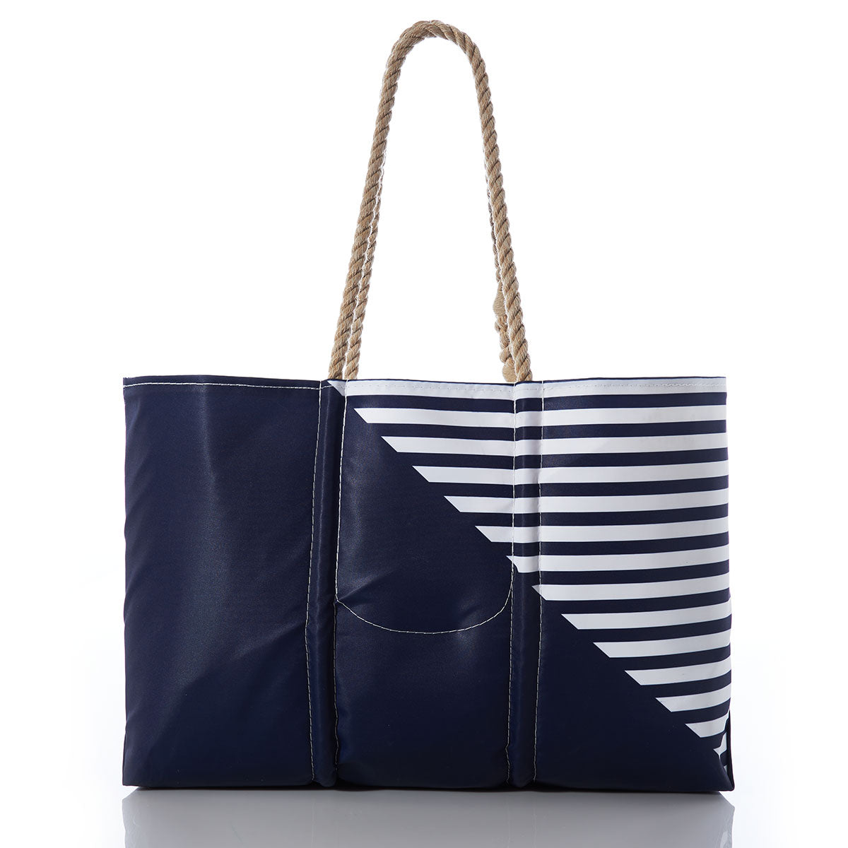Custom Monogram Breton Stripe Anchor Large Tote
