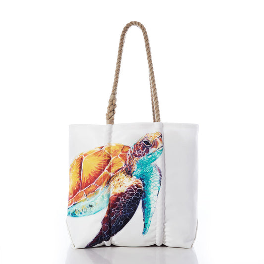 Multicolor Sea Turtle Medium Tote
