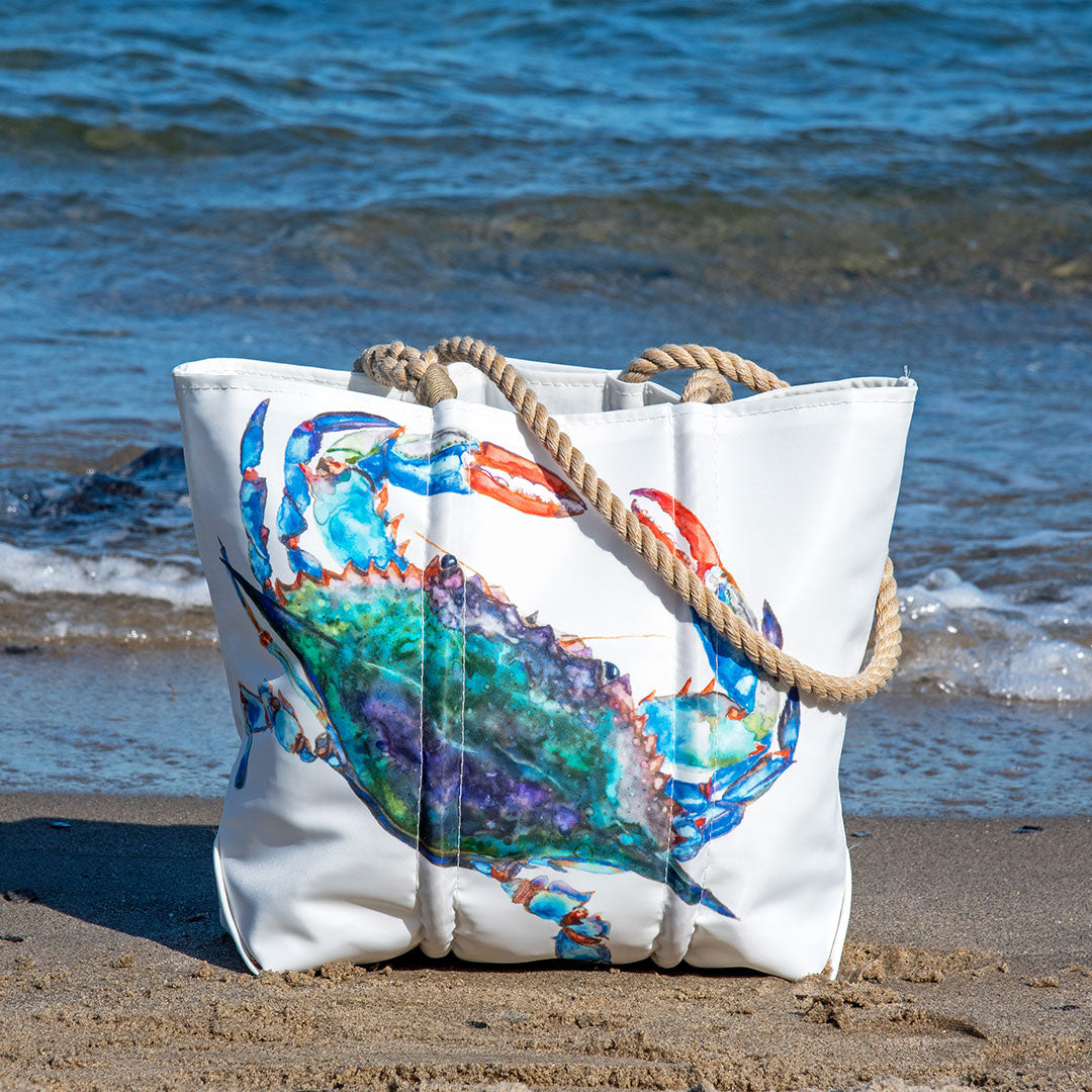 Watercolor Crab Medium Tote