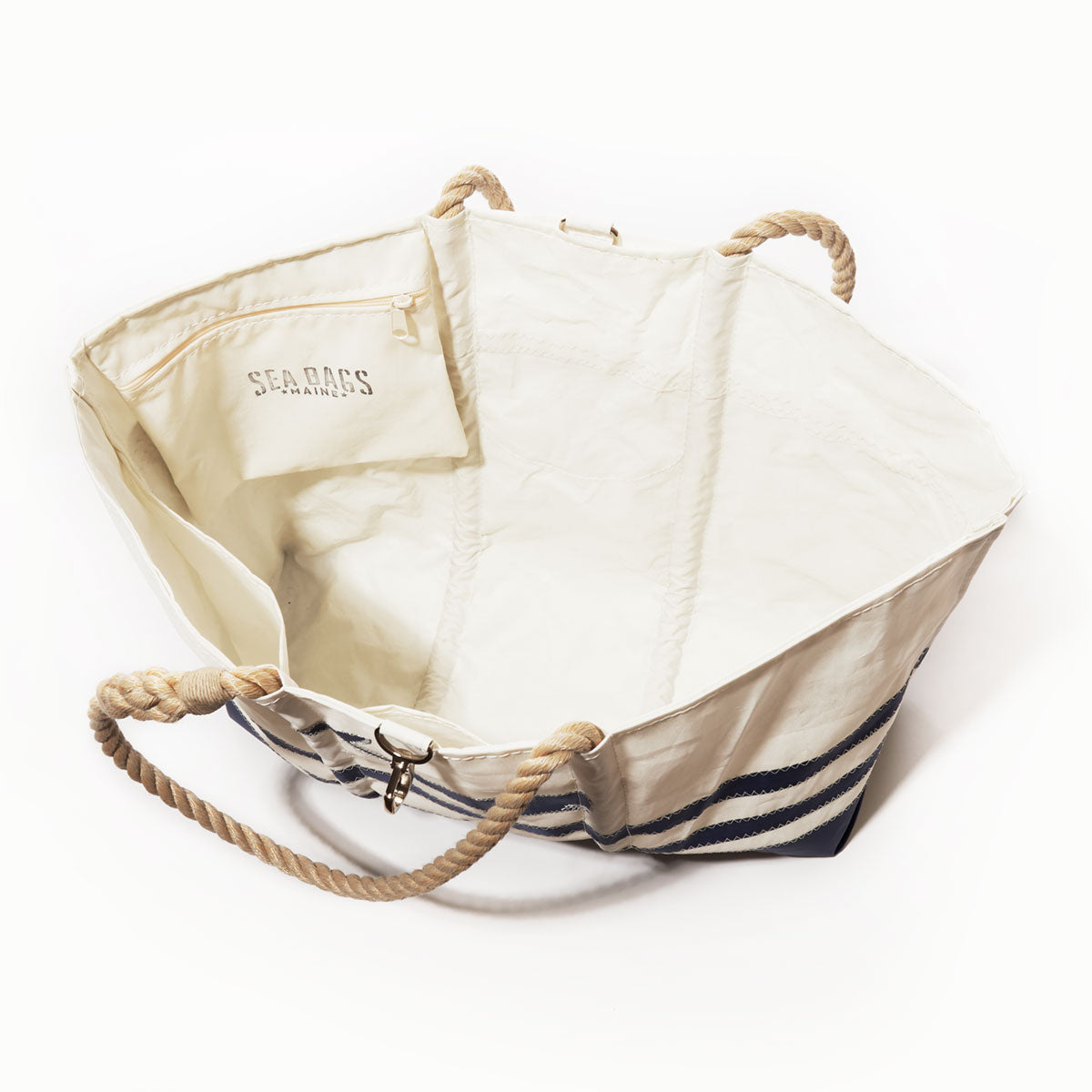 Breton Stripe Whale Ogunquit Beach Tote