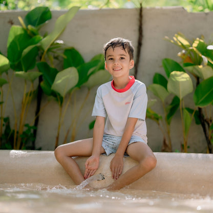 Swim Shirt Short Sleeves - Multicolored - Seas The Day