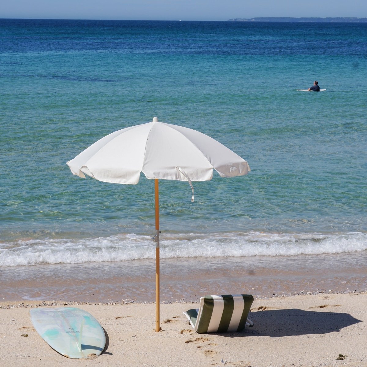 Terry Travel Lounger - Olive Stripe