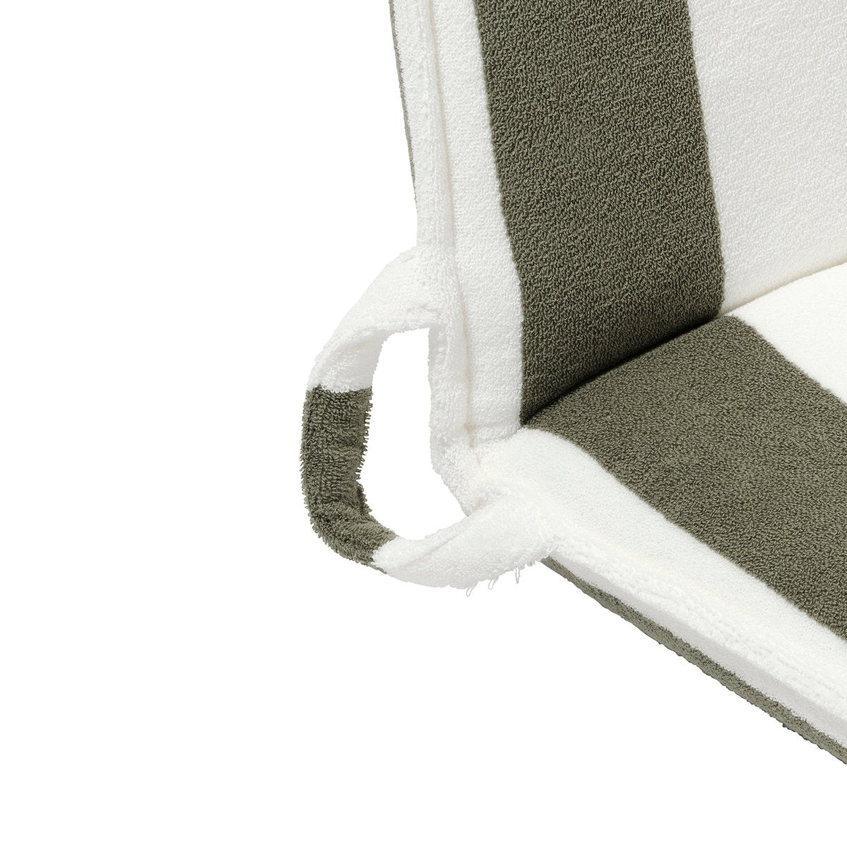 Terry Travel Lounger - Olive Stripe