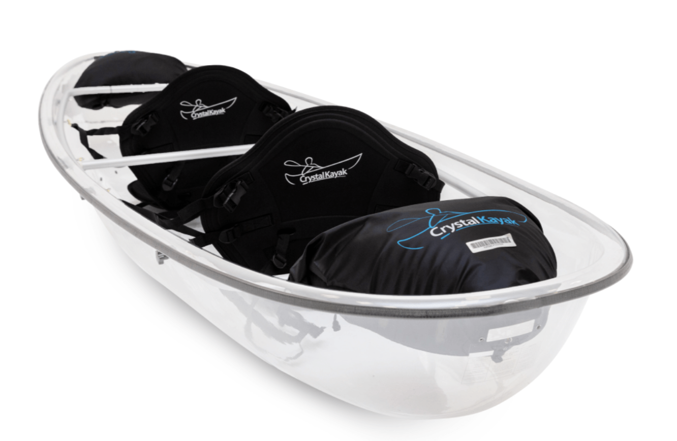 EXCLUSIVE Crystal Clear Transparent Kayak Package - LUXUSFIT Luxury Exercise & Recovery Equipment