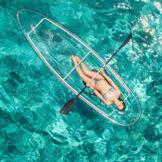 EXCLUSIVE Crystal Clear Transparent Kayak Package - LUXUSFIT Luxury Exercise & Recovery Equipment