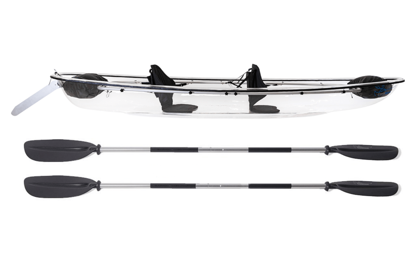 EXCLUSIVE Crystal Clear Transparent Kayak Package - LUXUSFIT Luxury Exercise & Recovery Equipment