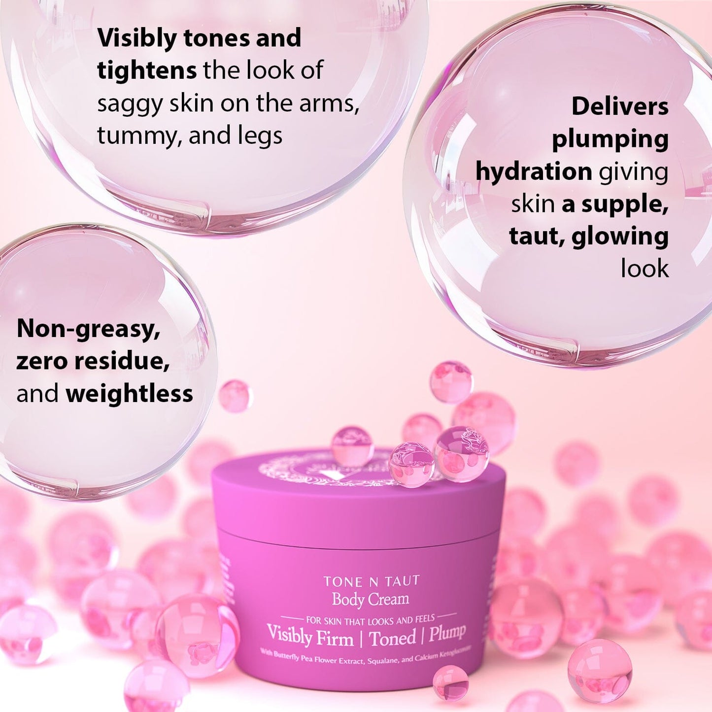 Tone N Taut Body Cream - Moisturizes, Firms, Plumps, Dry, Saggy, Aging Skin - Innovative Ayurvedic Formula - Best Body Cream for Mature Body Skin - With Clinically Proven Ingredients