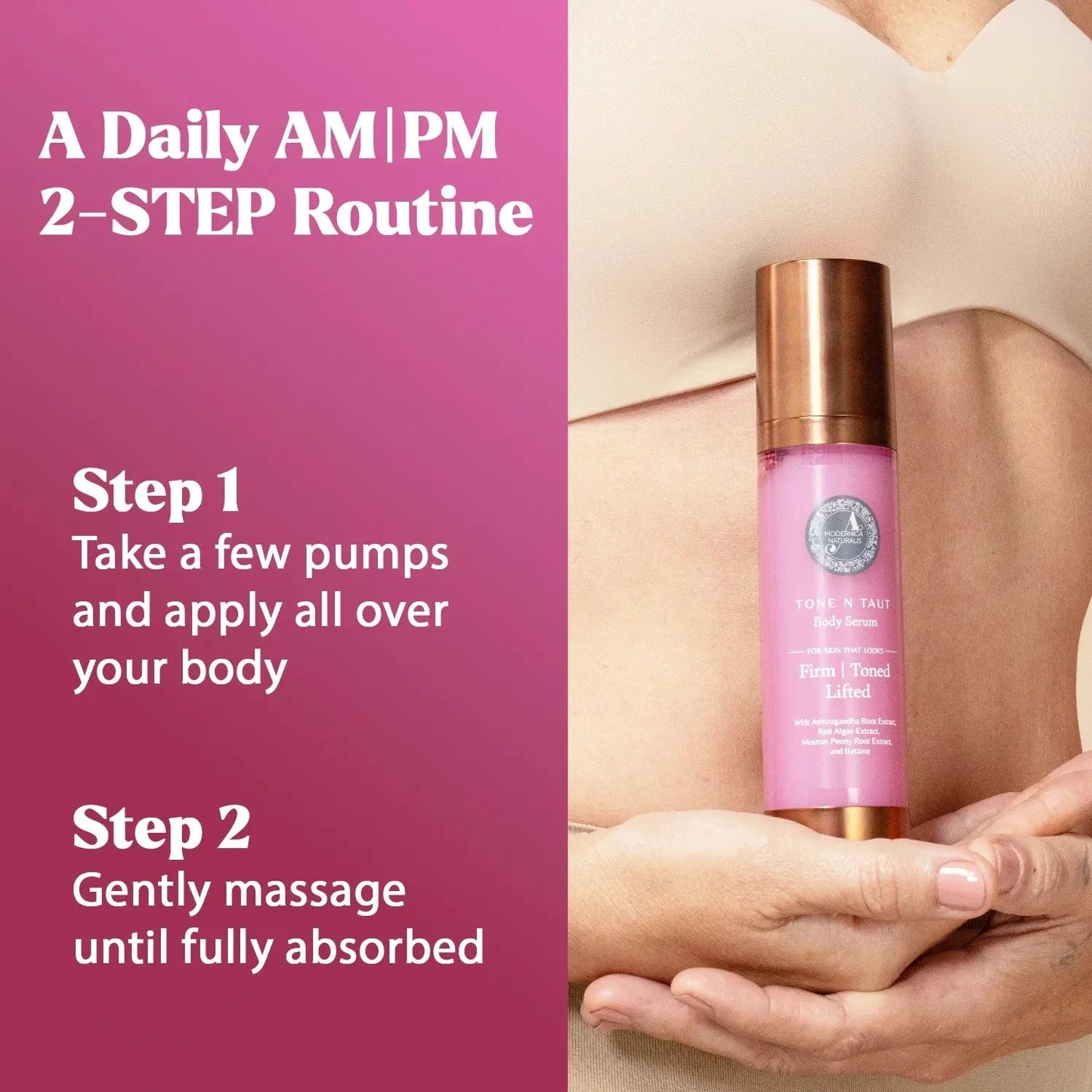 Tone N Taut Body Serum - Tightens and firms the appearance of saggy, crepey skin on your arms, legs and belly