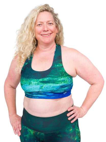 Fountain of Youth/Mermaid Camo Reversible Swim Top