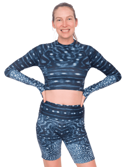 Whale Shark Warrior Cropped Rashguard