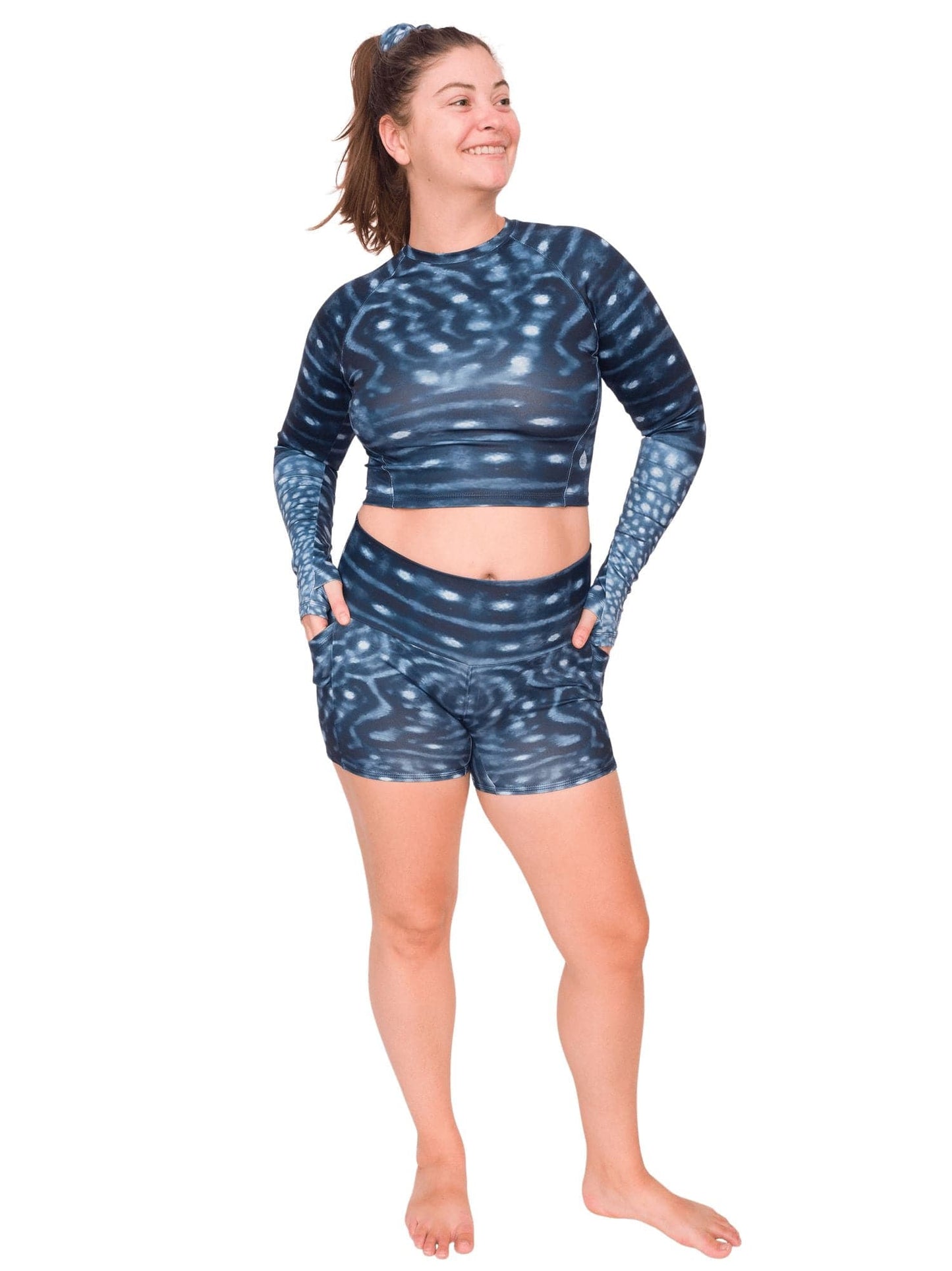 Whale Shark Warrior Cropped Rashguard